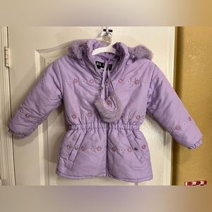Purple Big Chill Puffer Coat With Purse for Girls